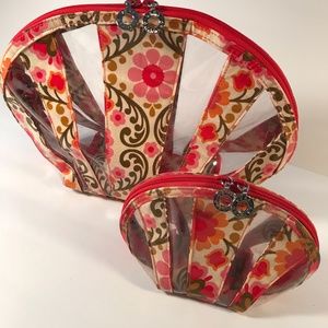 Vera Bradley Frill Shell Cosmetic Set - Folkloric